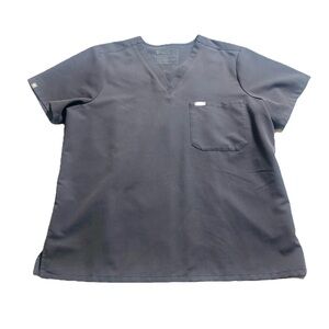 FIGS Technical Collection Catarina One Pocket Scrub Top Size XL Charcoal Gray